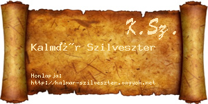 Kalmár Szilveszter névjegykártya